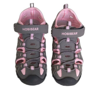 NEW Girls Gray and Pink Closed Toe Water Shoe Sandal ,Size 1